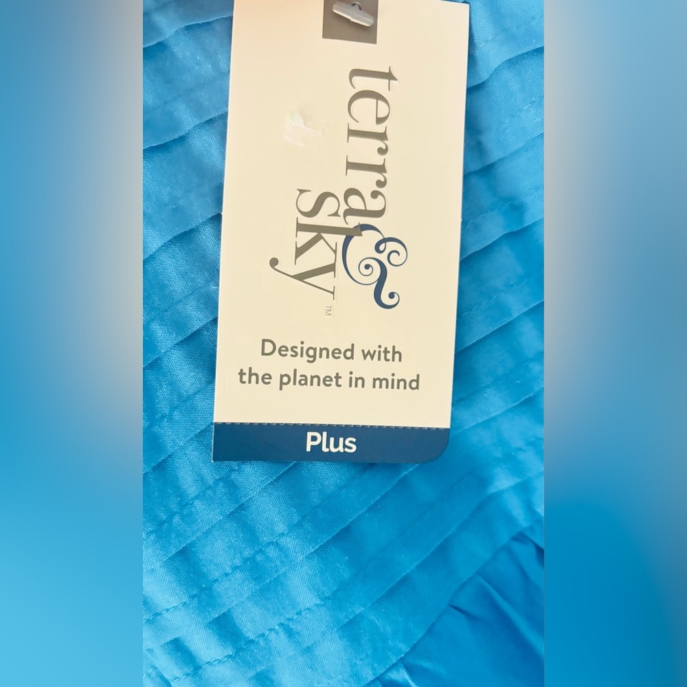 NWT Terra & Sky Blue Dress. Size 3X - Picture 7 of 9